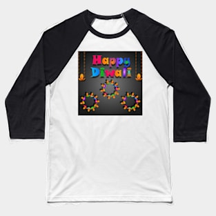 Diwali greeting with a message Happy Diwali Baseball T-Shirt